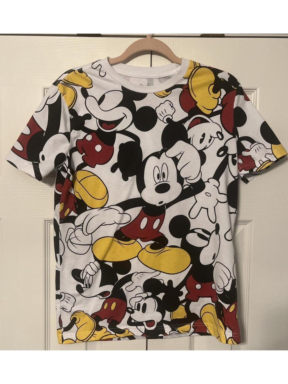 Disney Mickey Mouse T Shirt All Over Print Tee Size Large - Clean!!!